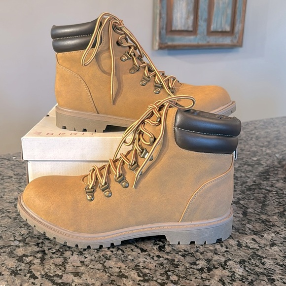 ESPRIT Gladys wheat lace boot NIB 11 - Picture 1 of 10